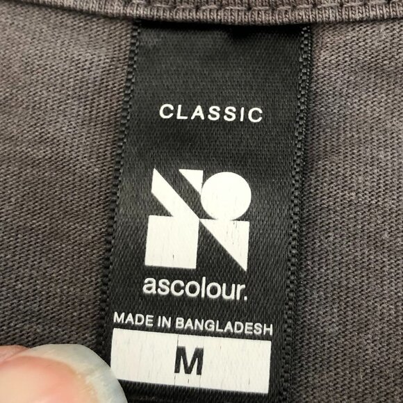 Ascolour Classic Graphic Casual Crew Neck Short Sleeve Cotton T Shirt Gray Sz M - Picture 10 of 12